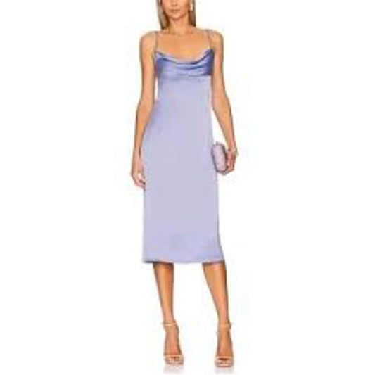 Elegant Lilac Cowl Neck Slip Dress