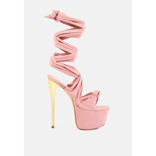 Bauble High Heeled Lace Up Sandals-0
