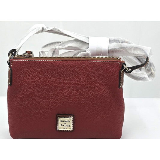 Dooney & Bourke Red Pebbled Leather Crossbody Bag