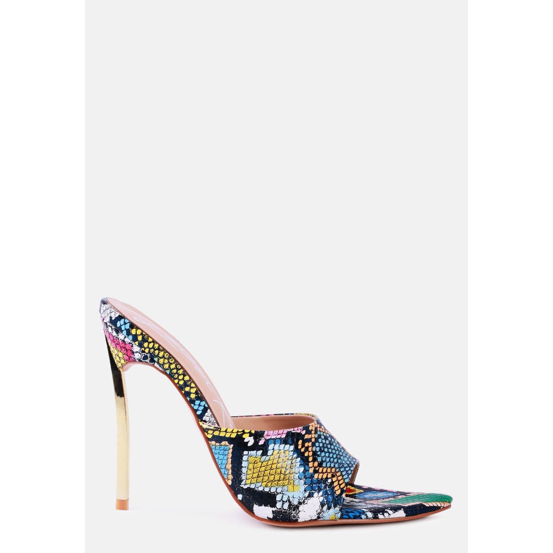 Bottoms Up Strappy Slip On Stiletto Heels-5