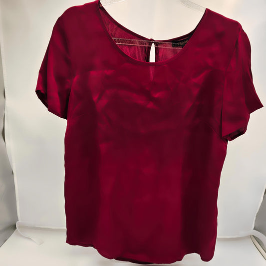 Chic Burgundy Women's Silk Blouse - Your New Favorite Top!/XS