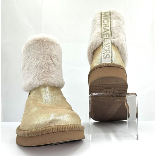 Michael Kors Julia Faux Fur Trim Metallic Leather Boot/8