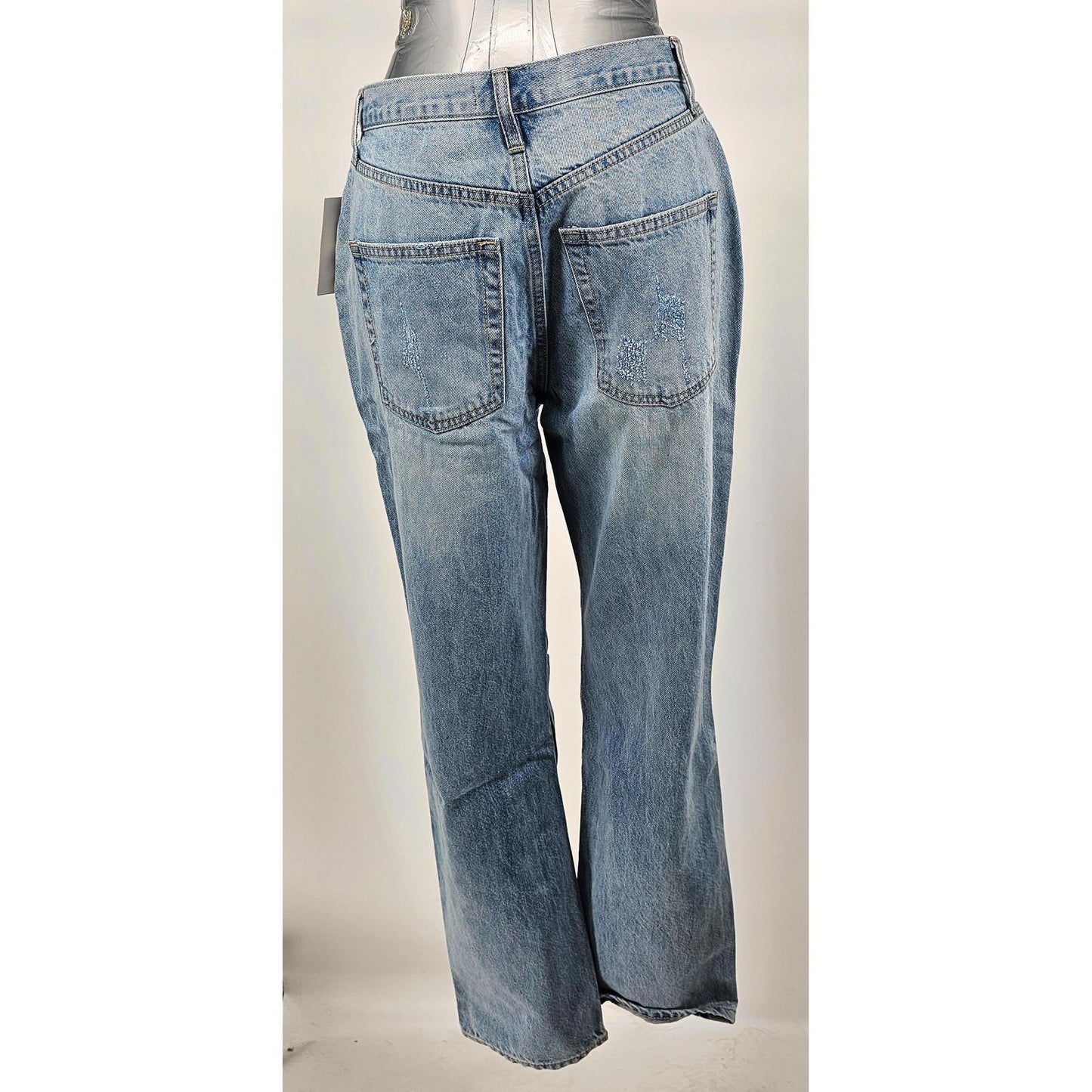 Juicy Couture Medium Blue Vintage Vibes Distressed Relaxed Fit Women's Jeans/29"