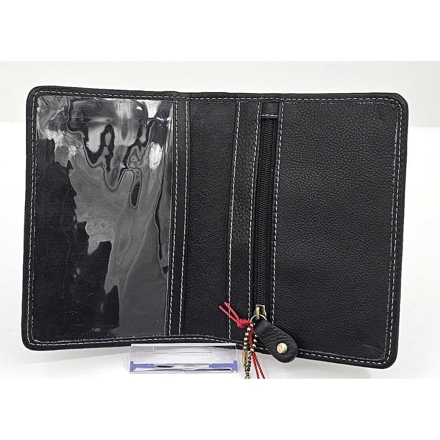 Harris Tweed Chic Purple Plaid Women's Wallet with Zipper and ID Window