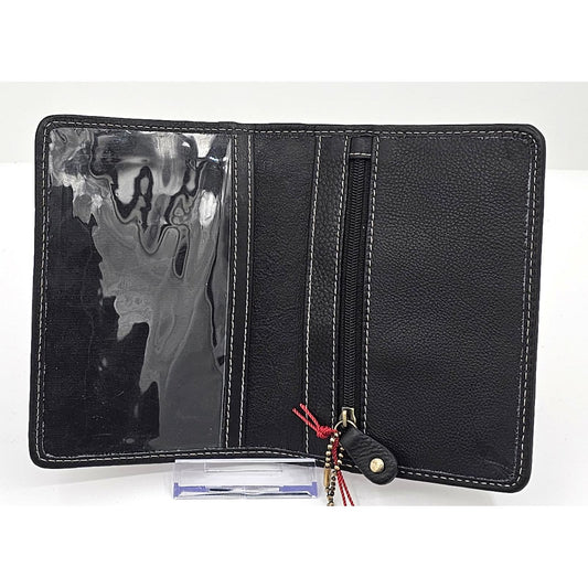Harris Tweed Chic Purple Plaid Women's Wallet with Zipper and ID Window