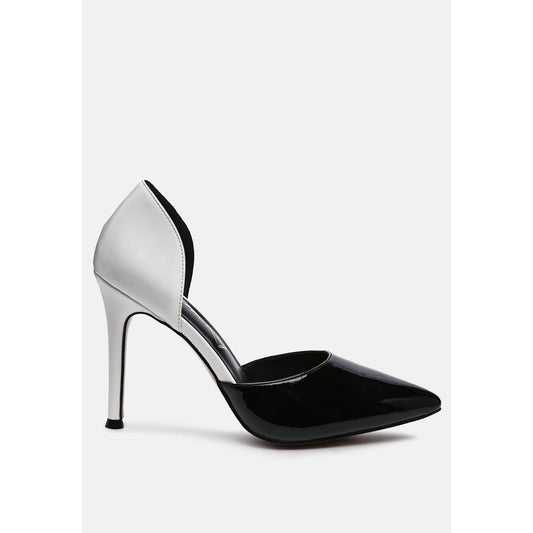 Candy Cane Patent Faux Leather High Heel Pumps-0
