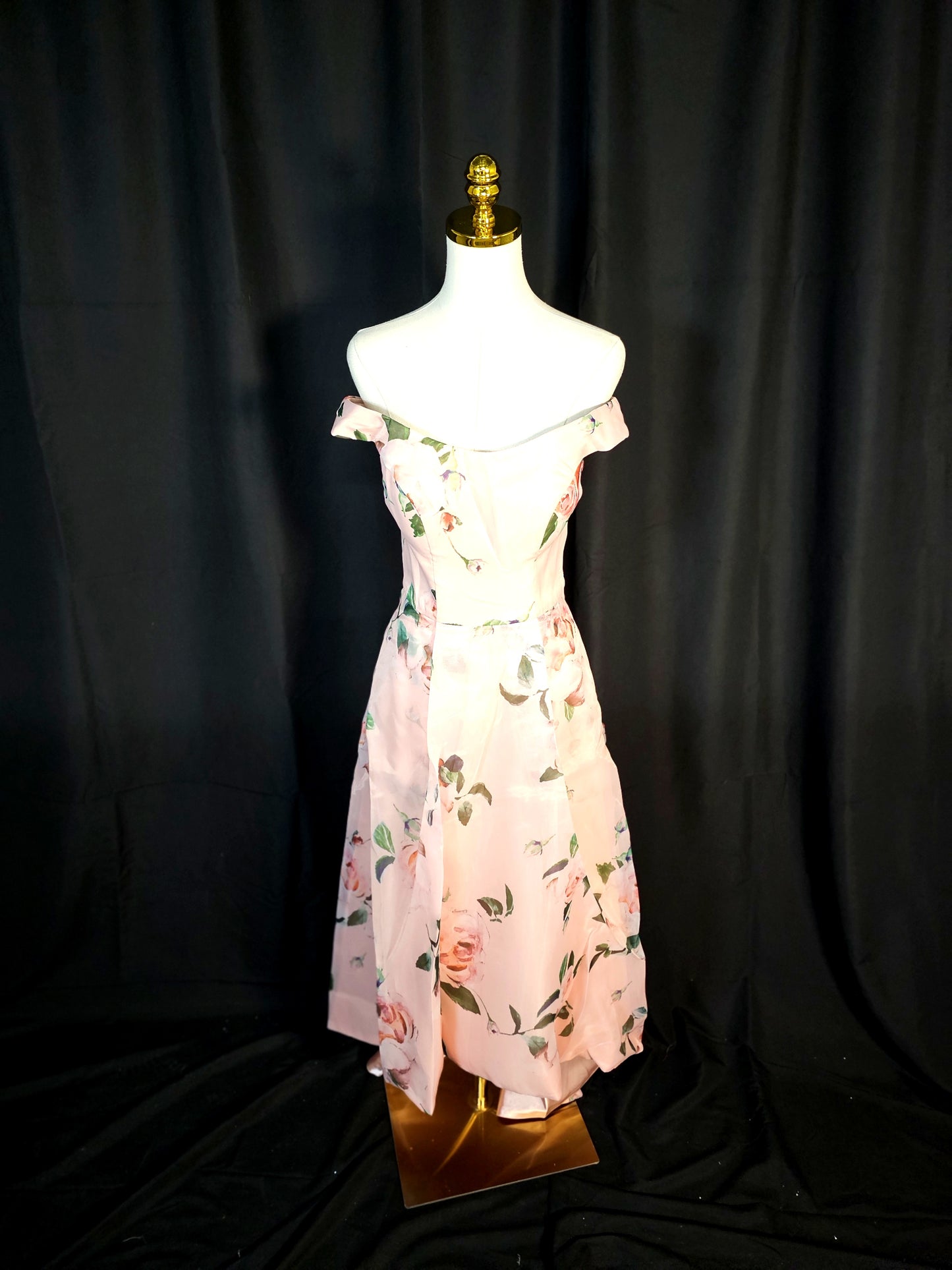 Blossom & Flutter Off-Shoulder Party Dress