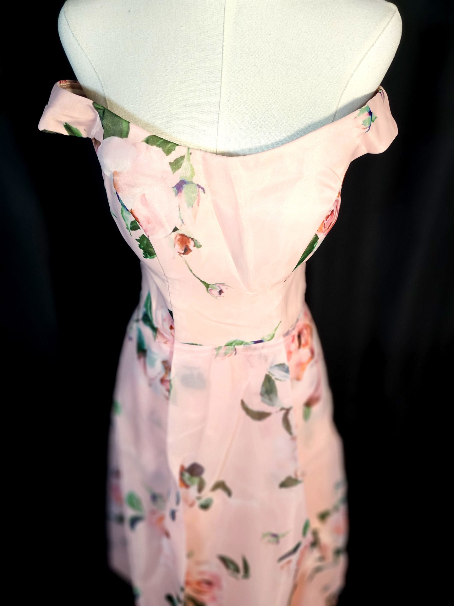 Blossom & Flutter Off-Shoulder Party Dress