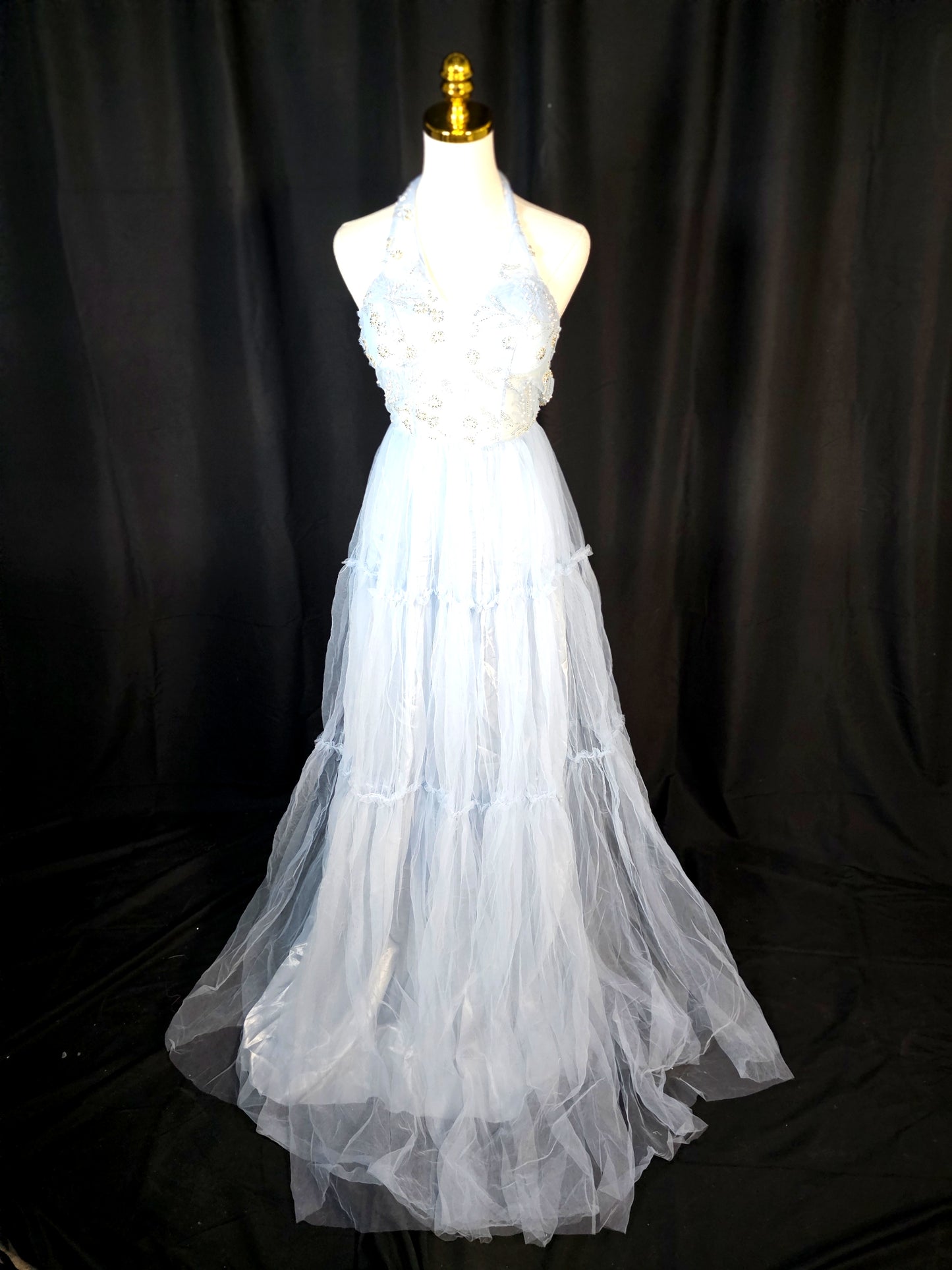 Celestial Charm: Starlit Tulle Party Dress