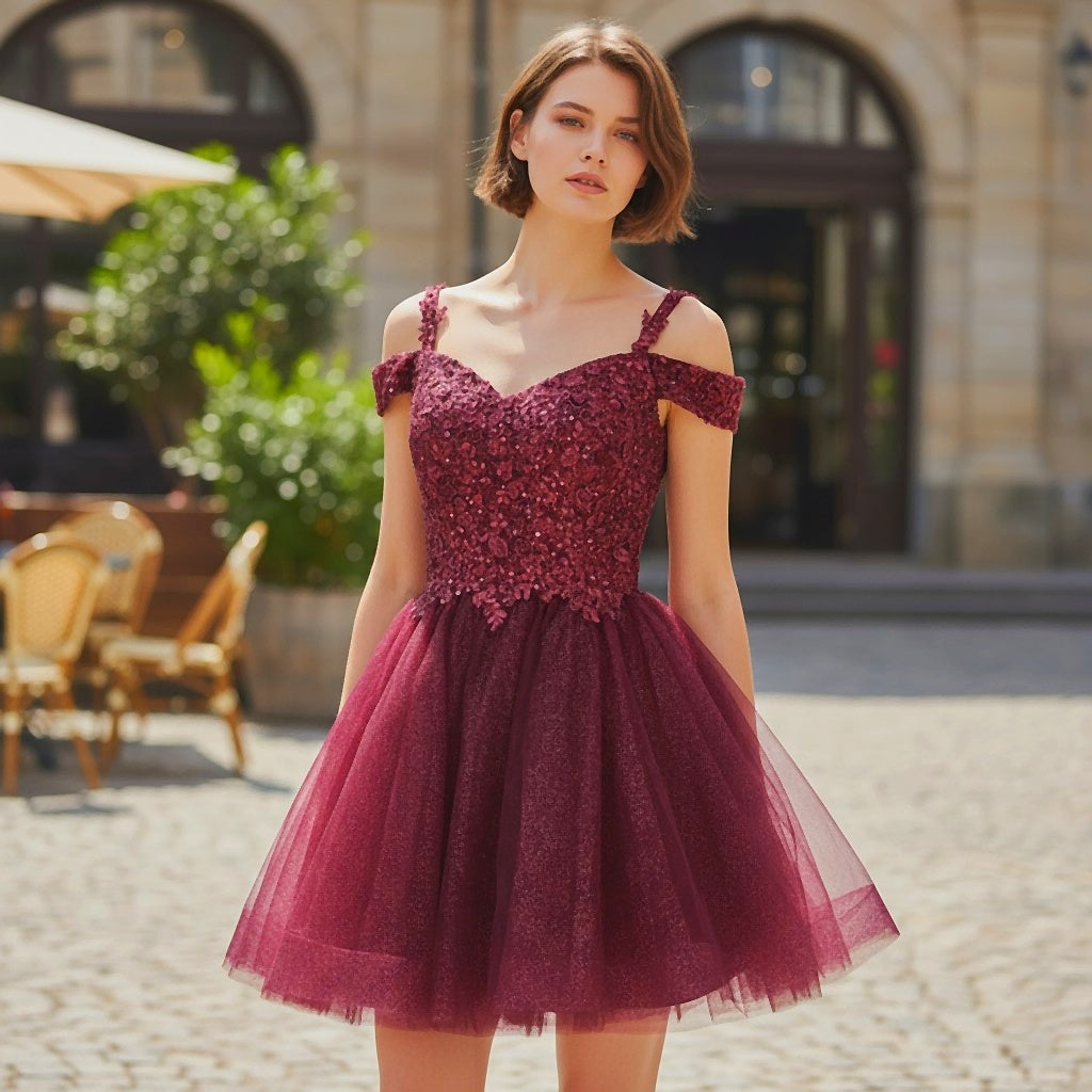 Burgundy Dream: The Tutu-tally Gorgeous Party Dress