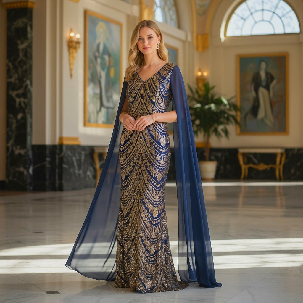 Gilded Goddess Glamour Gown