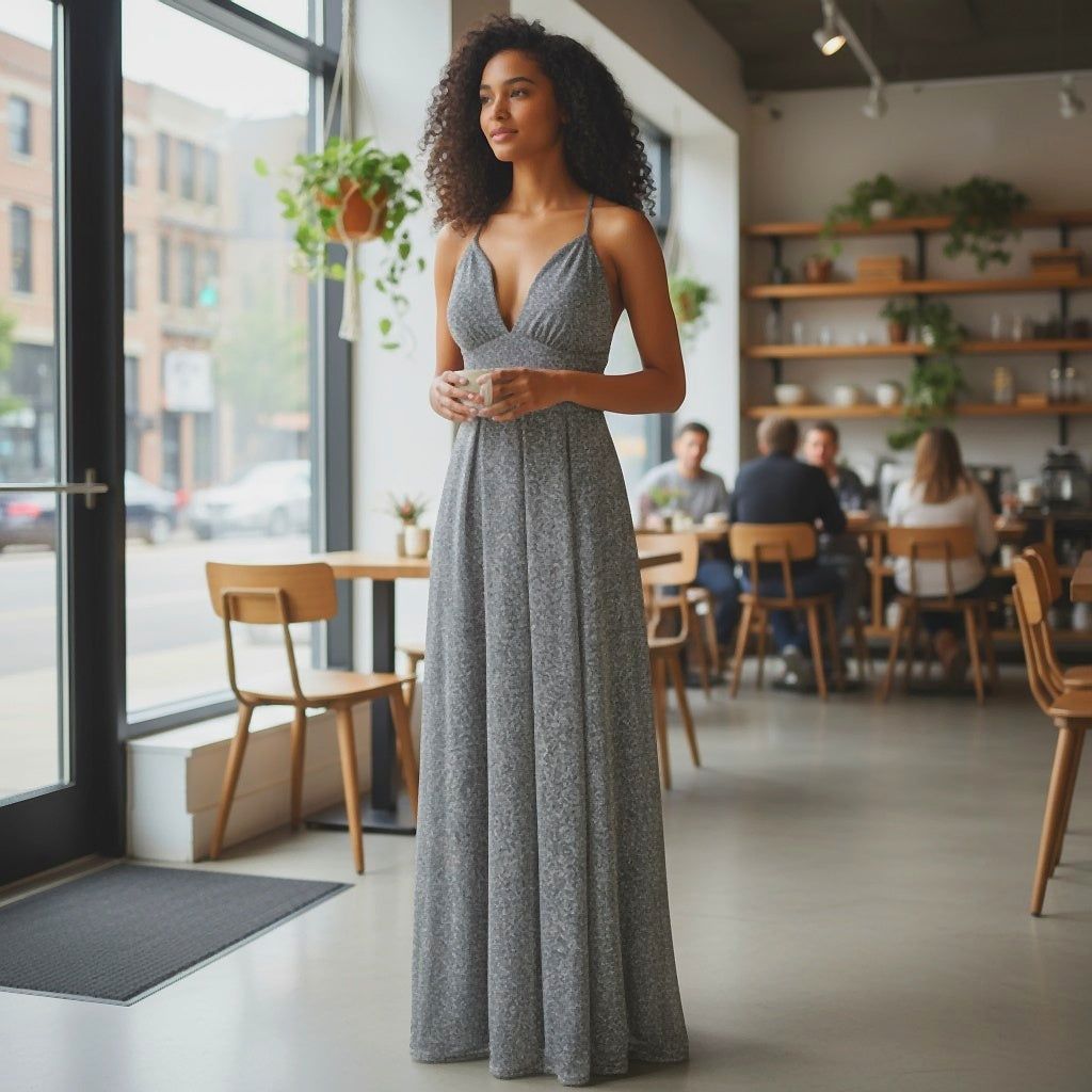 Glamorous Twilight Maxi Dress: Dazzle in Every Twirl