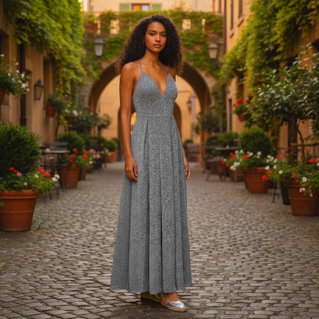 Glamorous Twilight Maxi Dress: Dazzle in Every Twirl