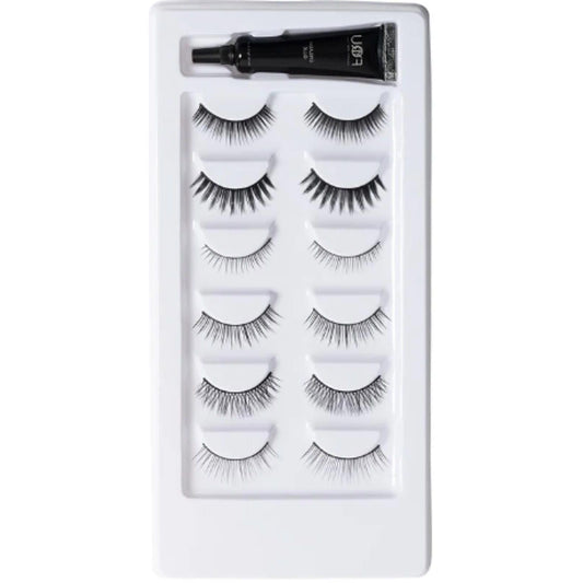 Beauty For You 10-Pair Faux Mink False Eyelashes with Adhesive