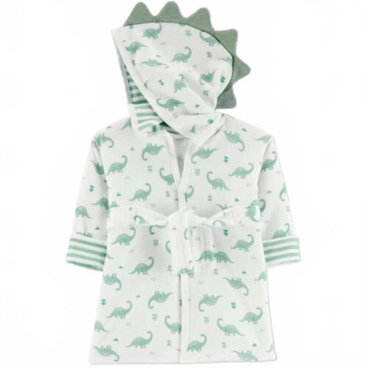 Carter's Just One For You Infant Green Dinosaur Robe 0-9 months