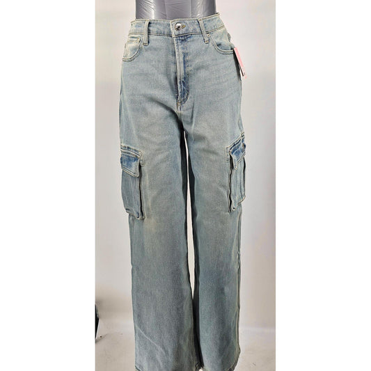 Juice Couture Women's Cargo Jeans - Denim Dreams with Pockets Galore/31"