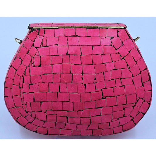 Ramla Retro Pink Mosaic Clutch Bag – Your New Favorite Arm Candy