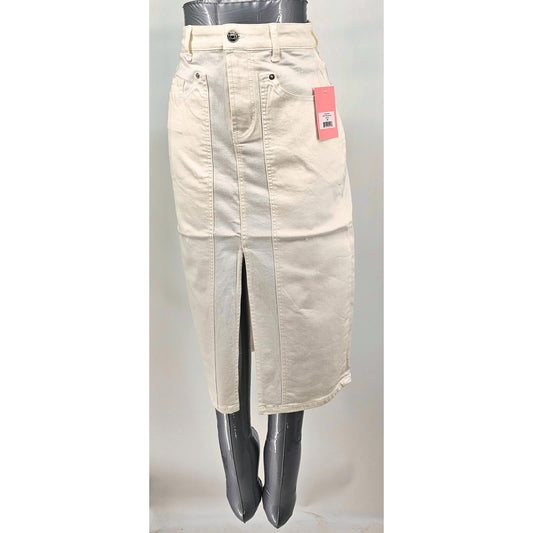 Juicy Couture Denim Ankle Length Skirt White /10
