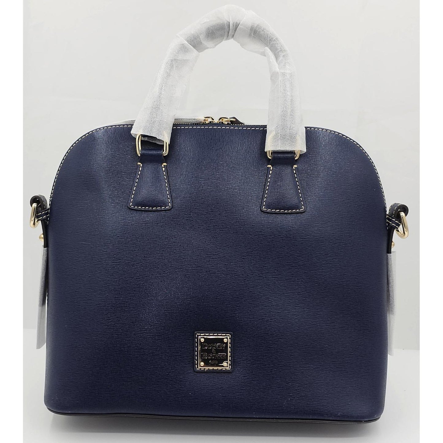 Dooney & Bourke Saffiano Med. Domed Navy Blue Satchel - Your New Arm Candy!