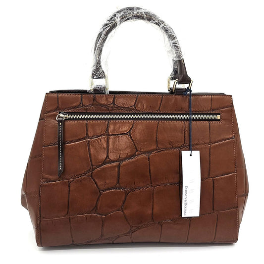 Dooney & Bourke Brown Croc-Embossed Satchel - Fancy Enough for Your Best Secrets