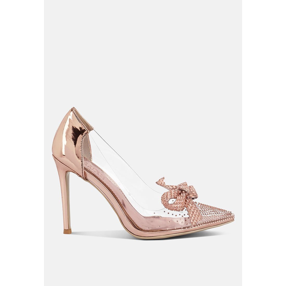 Erika Rhinestones Embellished Clear Pump Shoes-5