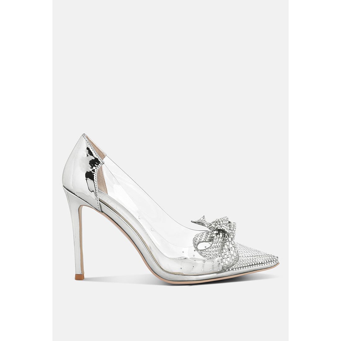 Erika Rhinestones Embellished Clear Pump Shoes-0