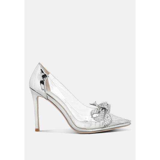 Erika Rhinestones Embellished Clear Pump Shoes-0