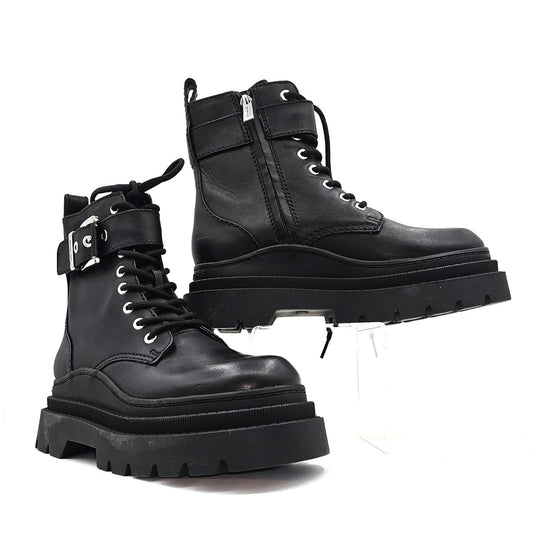 Michael Kors Colby Leather Combat Boot/10