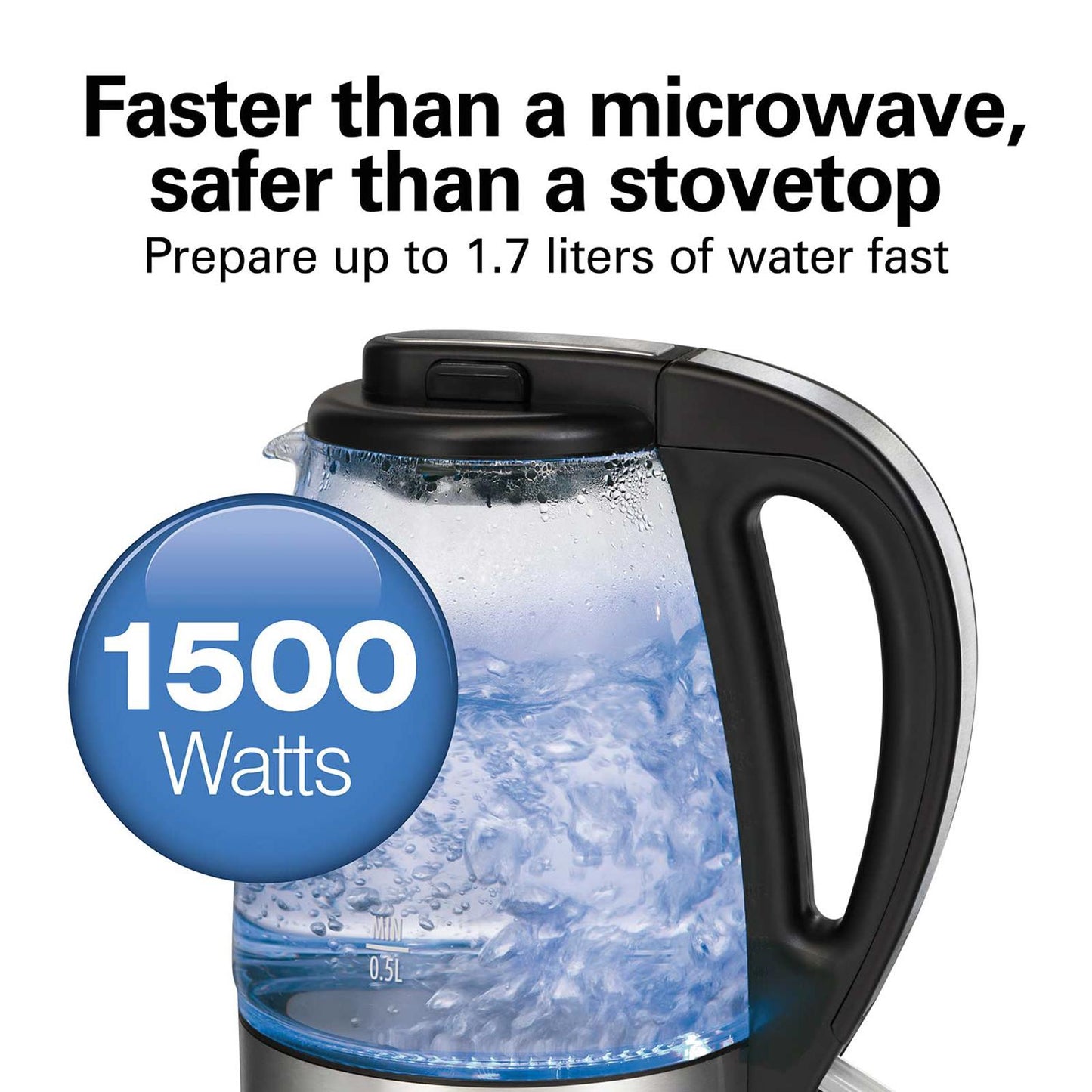 Hamilton Beach 1.7 Liter Glass Kettle