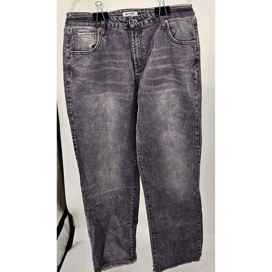 Juicy Couture Gray Marble Wash Jeans Straight Leg Jeans/14W