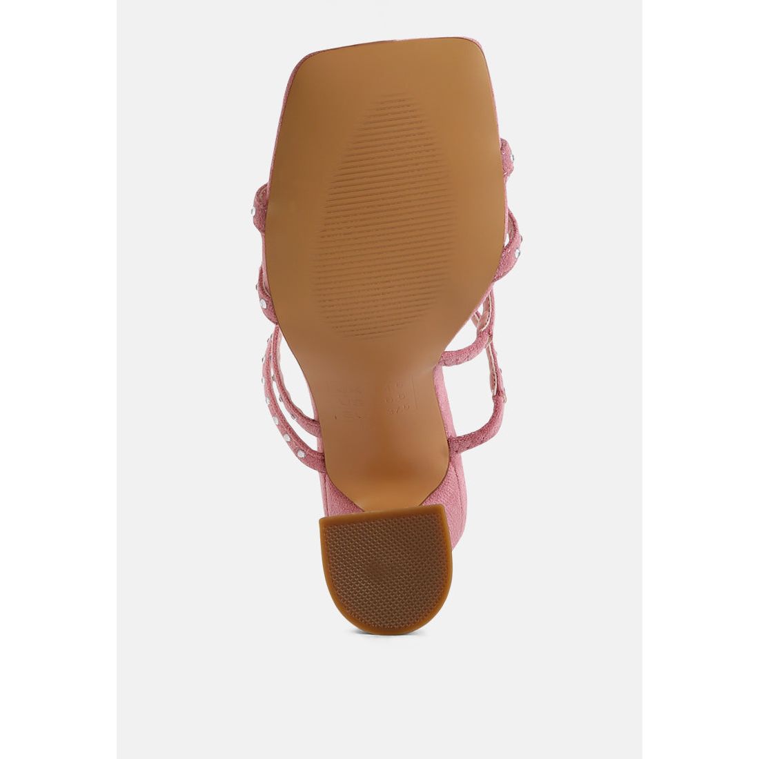Face Me Studded Spool Heel Multi Strap Sandals-4