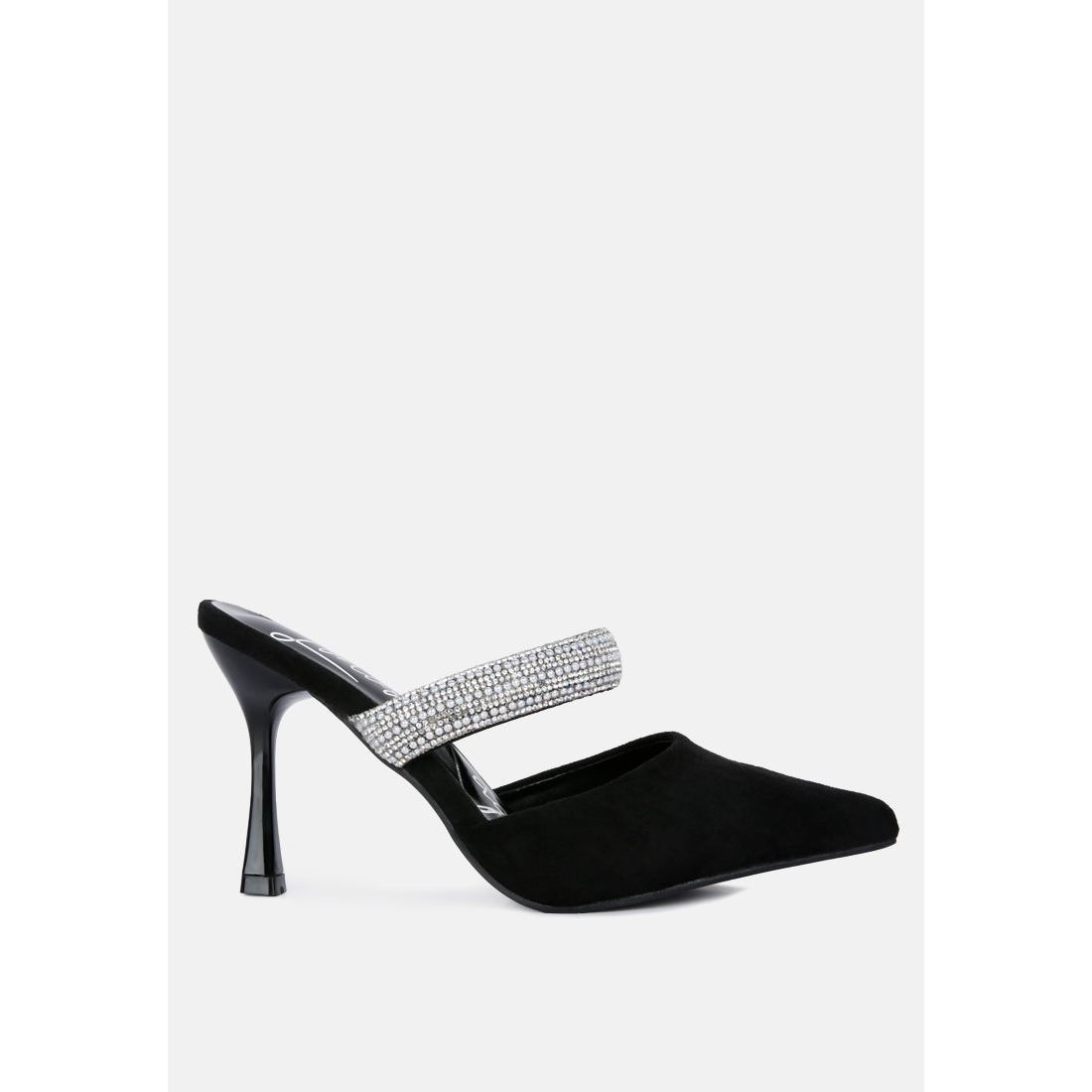 Fauci Diamante Strap Heeled Mules-6