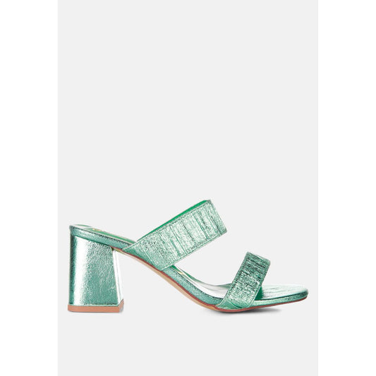 Giblet Metallic Slip On Block Heels-0