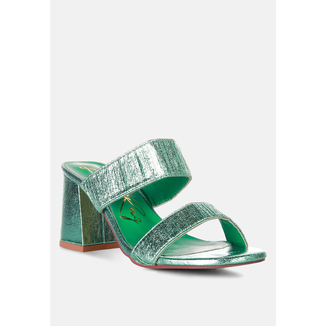 Giblet Metallic Slip On Block Heels-1