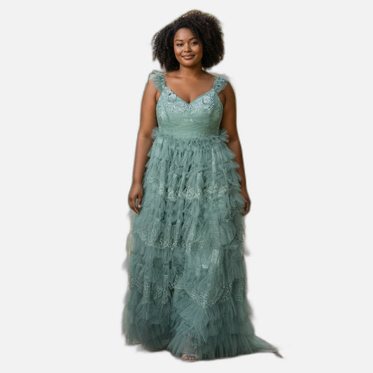 Sequined Party Dress - Mint Fresh Sparkle