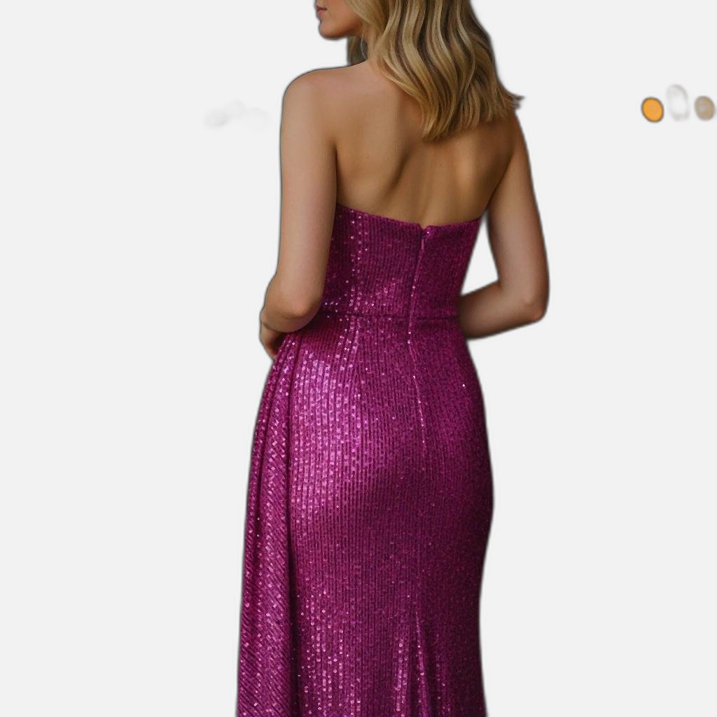 Sparkle Like You Mean It Strapless Sequin Gown
