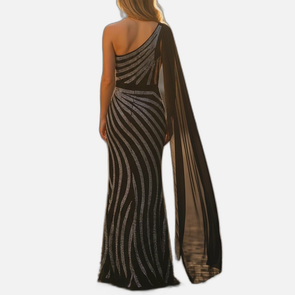 Glamour Wave: The One-Sleeved Stunner for Every Occasion