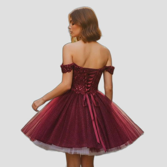 Burgundy Dream: The Tutu-tally Gorgeous Party Dress