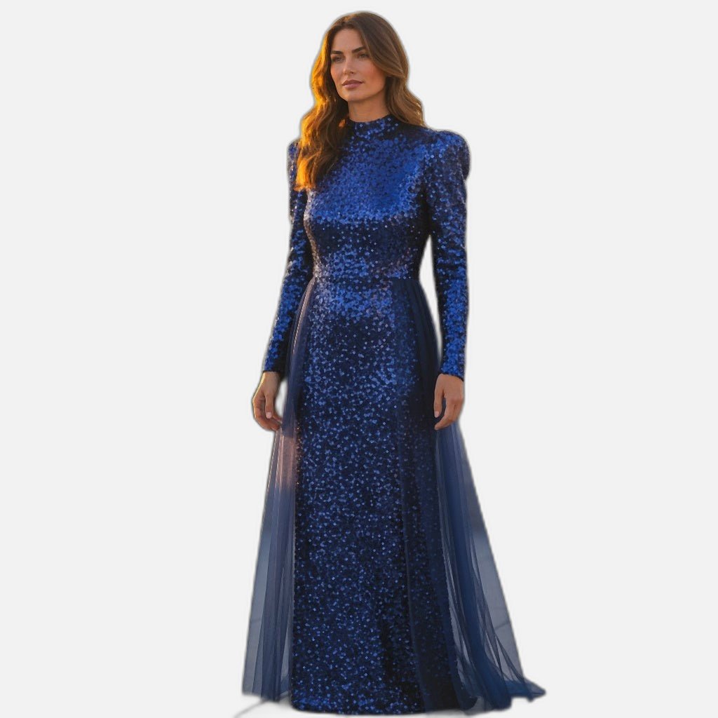 Dazzling Midnight Stardust Gown