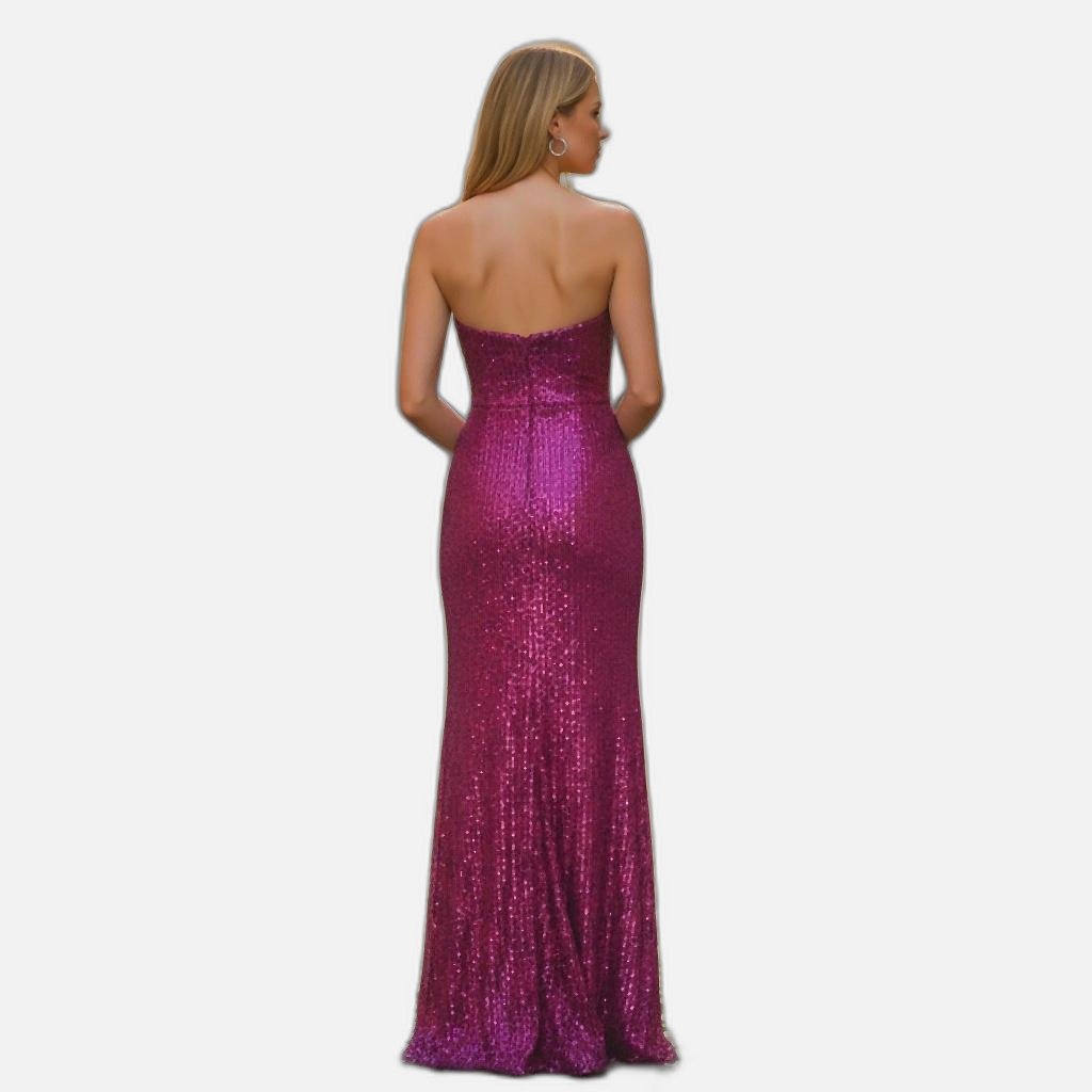 Sparkle Like You Mean It Strapless Sequin Gown