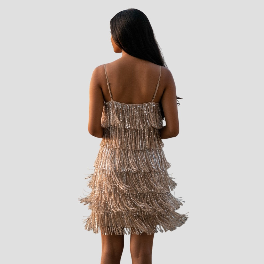 Glimmering Delight: The Perfect Party Fringe Dress