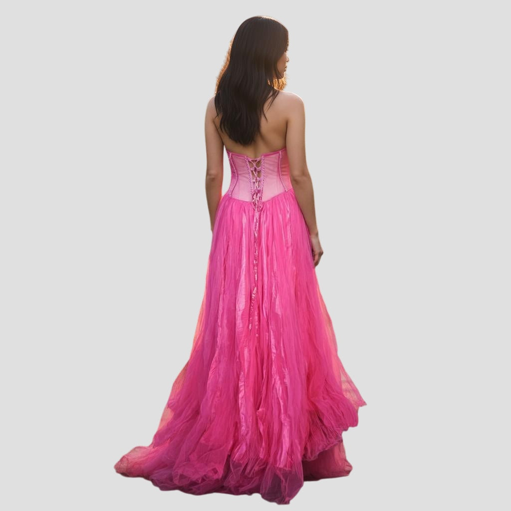 Bubblegum Bliss Evening Gown: Flutter into Fabulousness!