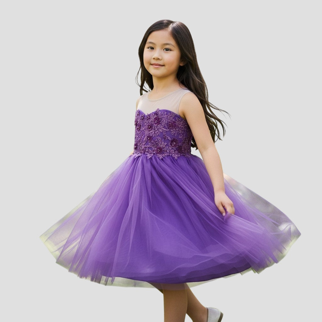 Regal Radiance: Whimsical Purple Gown for Enchanting Occasions