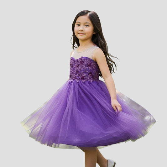 Regal Radiance: Whimsical Purple Gown for Enchanting Occasions