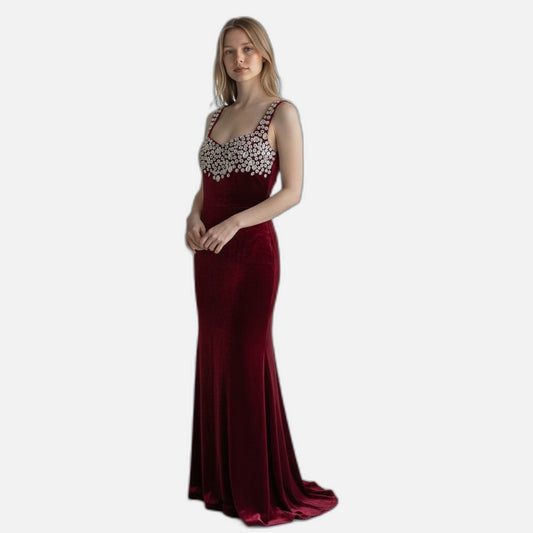 Velvet Vixen: The Berry Divine Evening Gown