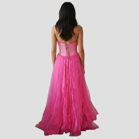 Bubblegum Bliss Evening Gown: Flutter into Fabulousness!