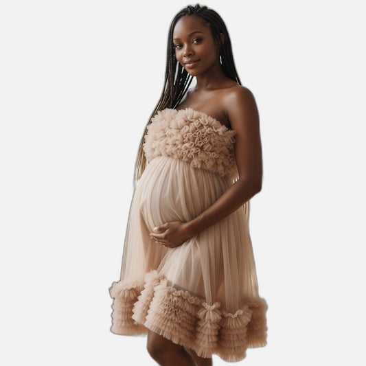 Fluffy Dream Strapless Dress - The Ultimate Cloud Nine Experience