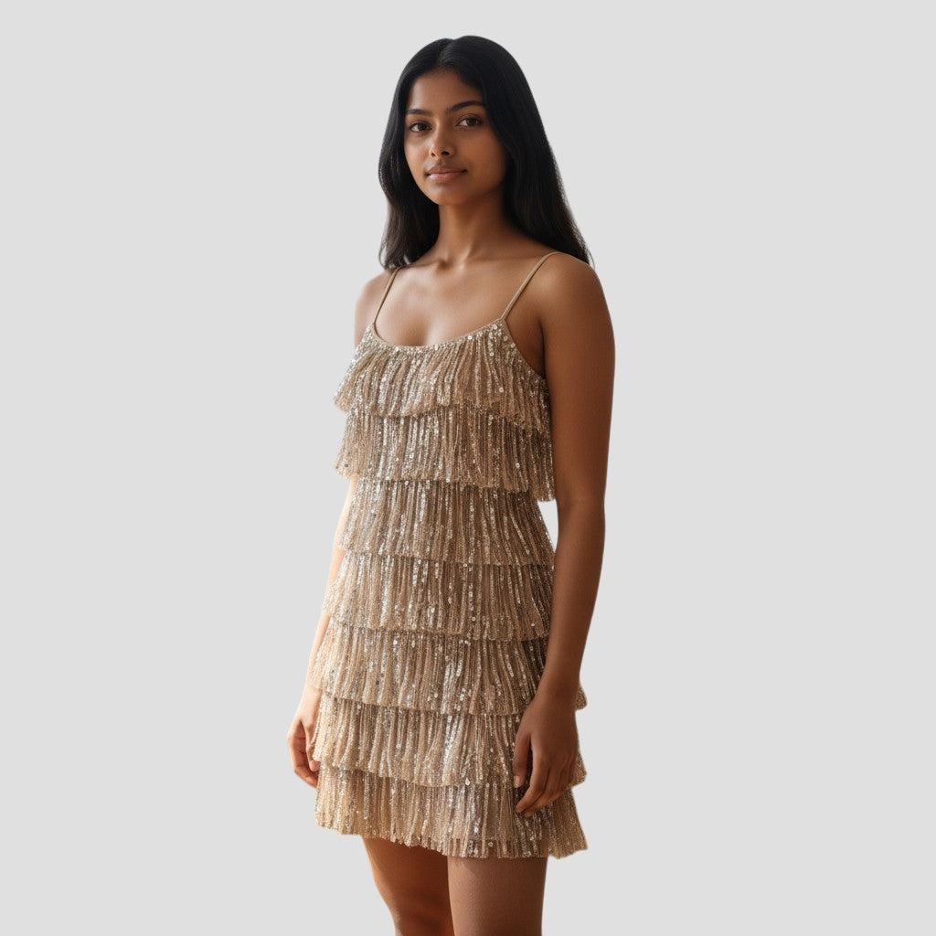 Glimmering Delight: The Perfect Party Fringe Dress