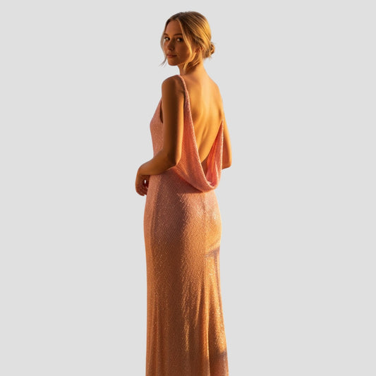 Sunset Dreams Sequin Maxi Dress – Shine Right into Dusk!