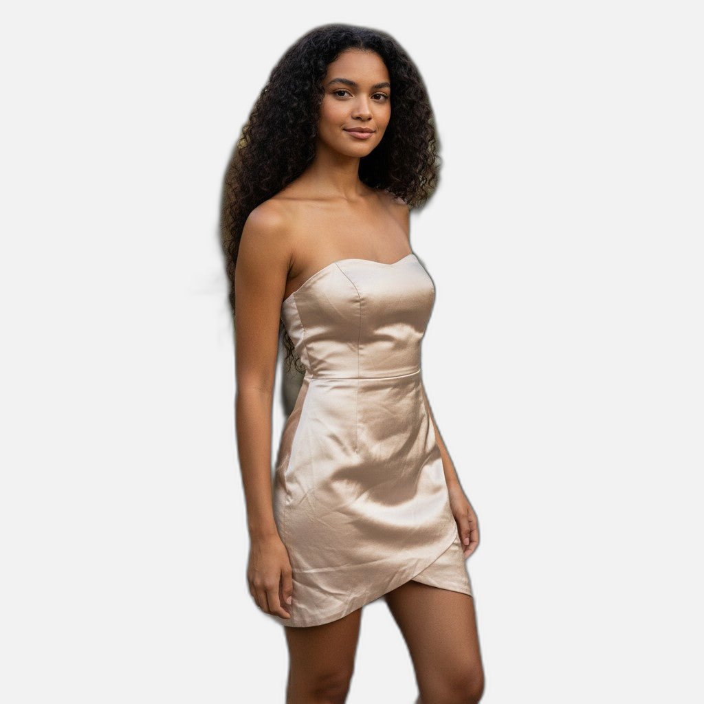 Sequined Party Dress - Peach Blossom Sparkle